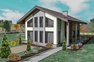 Проекты домов из газобетона 9x11 под ключ в Москве и Подмосковье