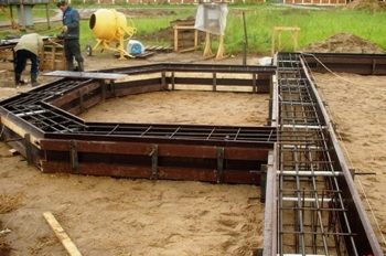 Строительство ленточного фундамента с ростверком в Москве