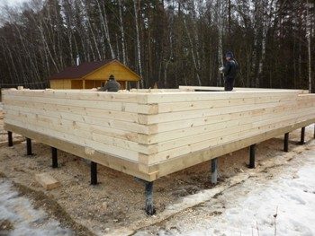 Строительство свайно-винтового фундамента для дома из бруса в Москве