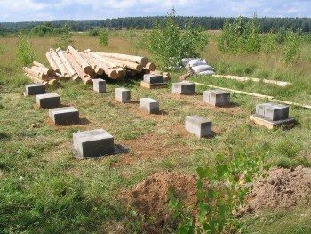 Строительство столбчатого фундамента для гаража в Москве