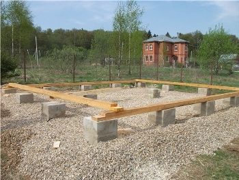 Строительство столбчатого фундамента для каркасного гаража в Москве