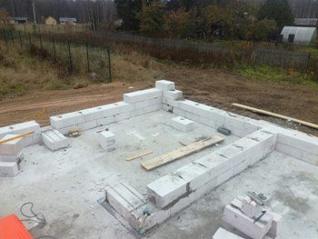 Монолитный фундамент для дома из газобетона в Москве