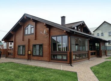 Проекты домов с мансардой из клееного бруса под ключ в Москве