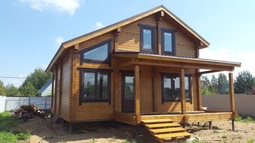 Проекты домов 6х7 из клееного бруса под ключ в Москве
