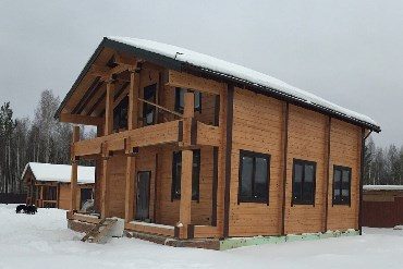 Проекты домов 7х8 из клееного бруса под ключ в Москве