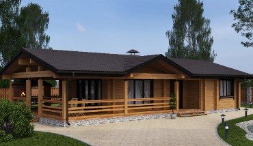 Проекты домов 8х10 из клееного бруса под ключ в Москве